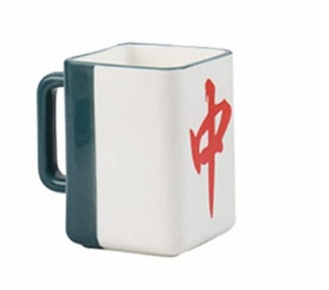 LmlJoo Mahjong coffee cup, a fun gift for Mahjong enthusiasts, available in red and blue.