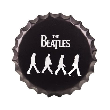 Eazy Wagon ‘The Beatles_61’ Retro Bar Wall Decor – Vintage Metal Bottle Caps Wall Sign for Indian Gift Seekers