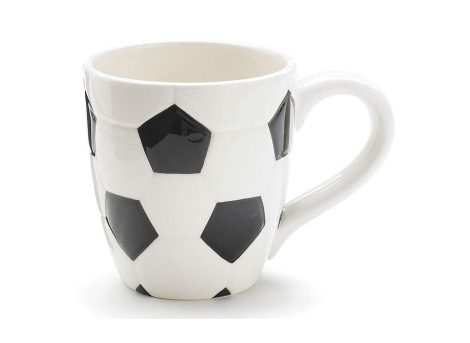 Soccer Fans’ Perfect Gift: Ceramic 15 Oz Coffee Mug Shaped Like a Soccer Ball!