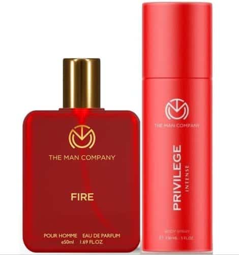 The Man Company Fire Perfume and Body Spray Gift Set | Premium Fragrance for Him | Valentine’s Day Gift