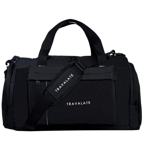 TRAVANEST Lightweight Duffel Bag | 45 Lt Capacity | Unisex | 21 X 09 X 11 Inch | Black