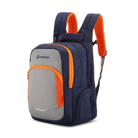 HARISSONS Xeno 39L Laptop Backpack (Orange-Grey) for Men & Women with Rain Cover & Cushioned Backstraps.