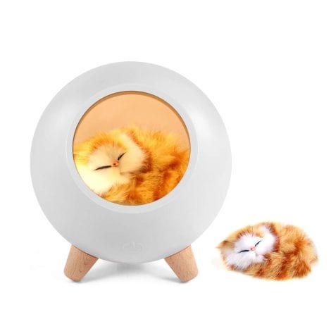 Gifts for women who love cats. GoLine Cat Night Light, perfect for wife, mom, teen girls. Cute cat house, great birthday present. Available in white.