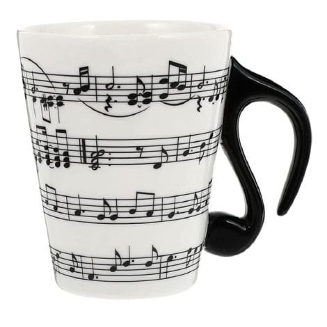 Type-3 Music Note Ceramic Mug, 13.5 Oz, Perfect Gift for Home or Office, Men and Women.