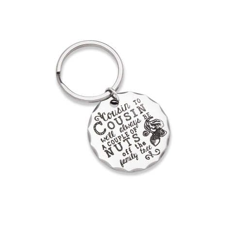 VANLOVEMAC Christmas Keychain: Personalized Gift for Cousin, Perfect for Birthdays, Weddings, or Graduations!