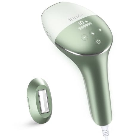 INNZA IPL Hair Remover System for Women and Men, Long-lasting Flashes, 10 Energy Levels, 1 Attachment for Face and Body, Plug-in.