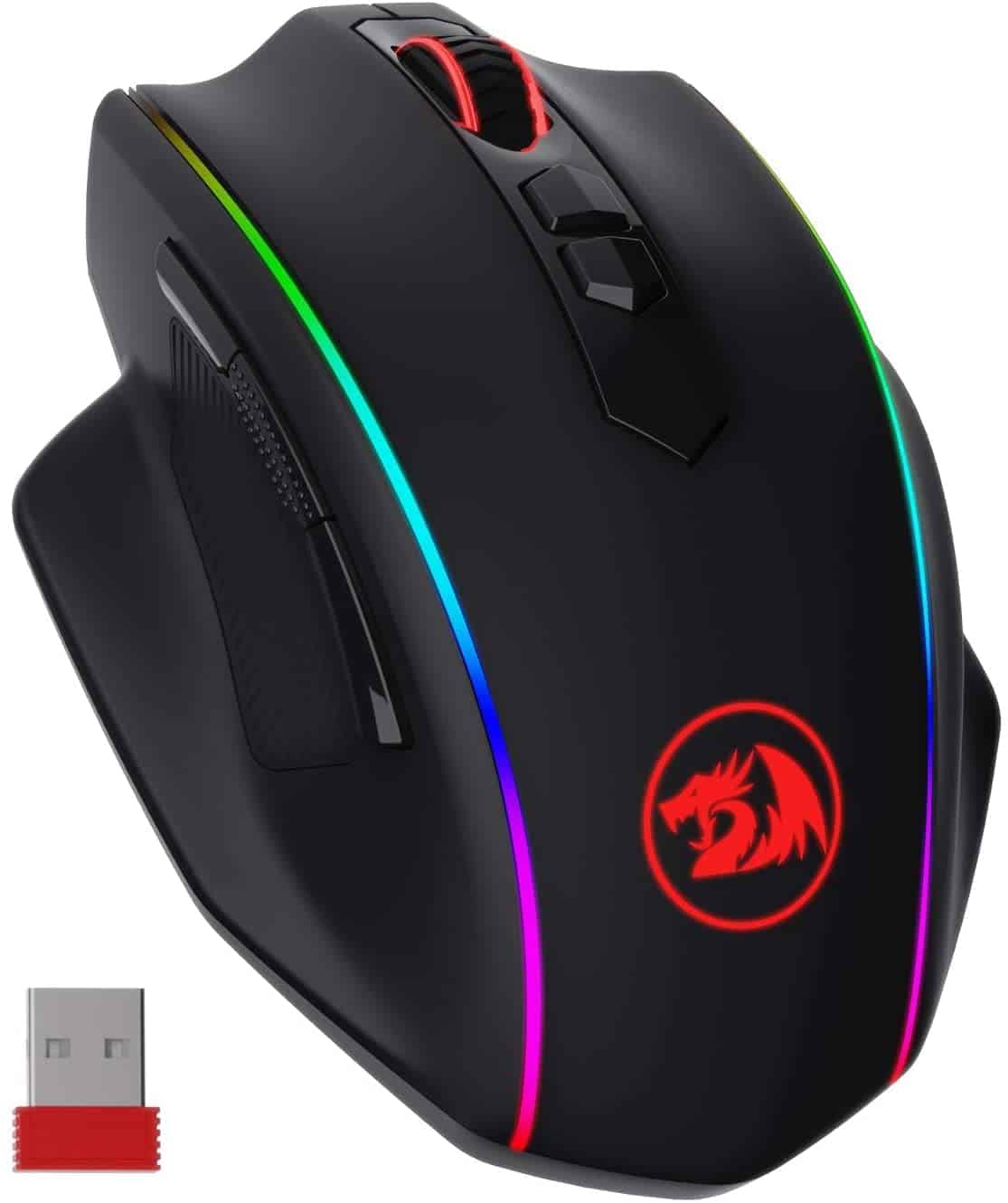 Redragon M686 Wireless Gaming Mouse, 16000 DPI Wired/Wireless Gamer Mouse with Professional Sensor, 45-Hour Durable Power Capacity, Customizable Macro and RGB Backlight for PC/Mac/Laptop