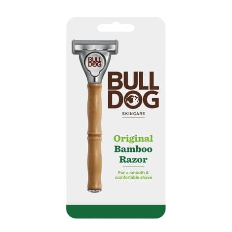 Bulldog Skincare – Men’s Original Bamboo Razor with Bonus Blade for Smooth Shaving Experience.