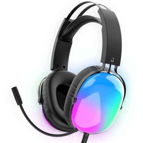 iGear Falcon Wired Gaming Headphone with ANC, RGB, 360° Mic, 50mm Driver, 2m Cable. Works with iOS, Android, Windows, Xbox, PS.