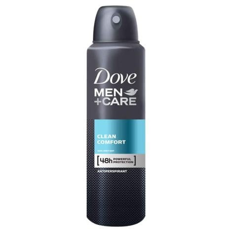 Dove Men+care Deodorant with Powerful Protection and Anti-irritation for clean, comfortable freshness. (150ml+5.07oz)