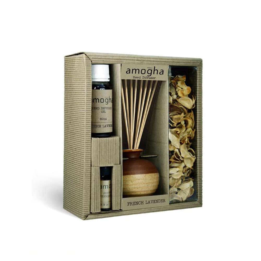 IRIS Stoneware Reed Diffuser Fragrance Gift Set -French Lavender (Infg0314Fl)