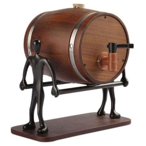 Wooden Decanter with Stand made of durable stainless steel for Indian consumers.