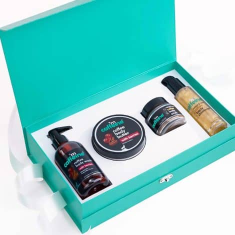 mCaffeine Coffee Glam Gift Set for Couples | Perfect Luxury Gift Kit with Body Care Essentials