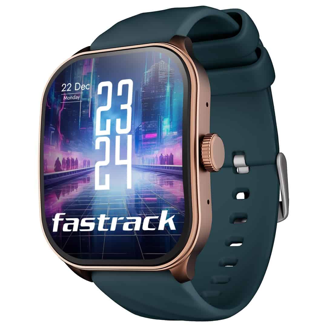 Fastrack FS1 Pro Smartwatch|Worlds First 1.96" Super AMOLED Arched Display with Highest Resolution of 410x502|SingleSync BT Calling|NitroFast Charging|110+ Sports Modes|200+ Watchfaces