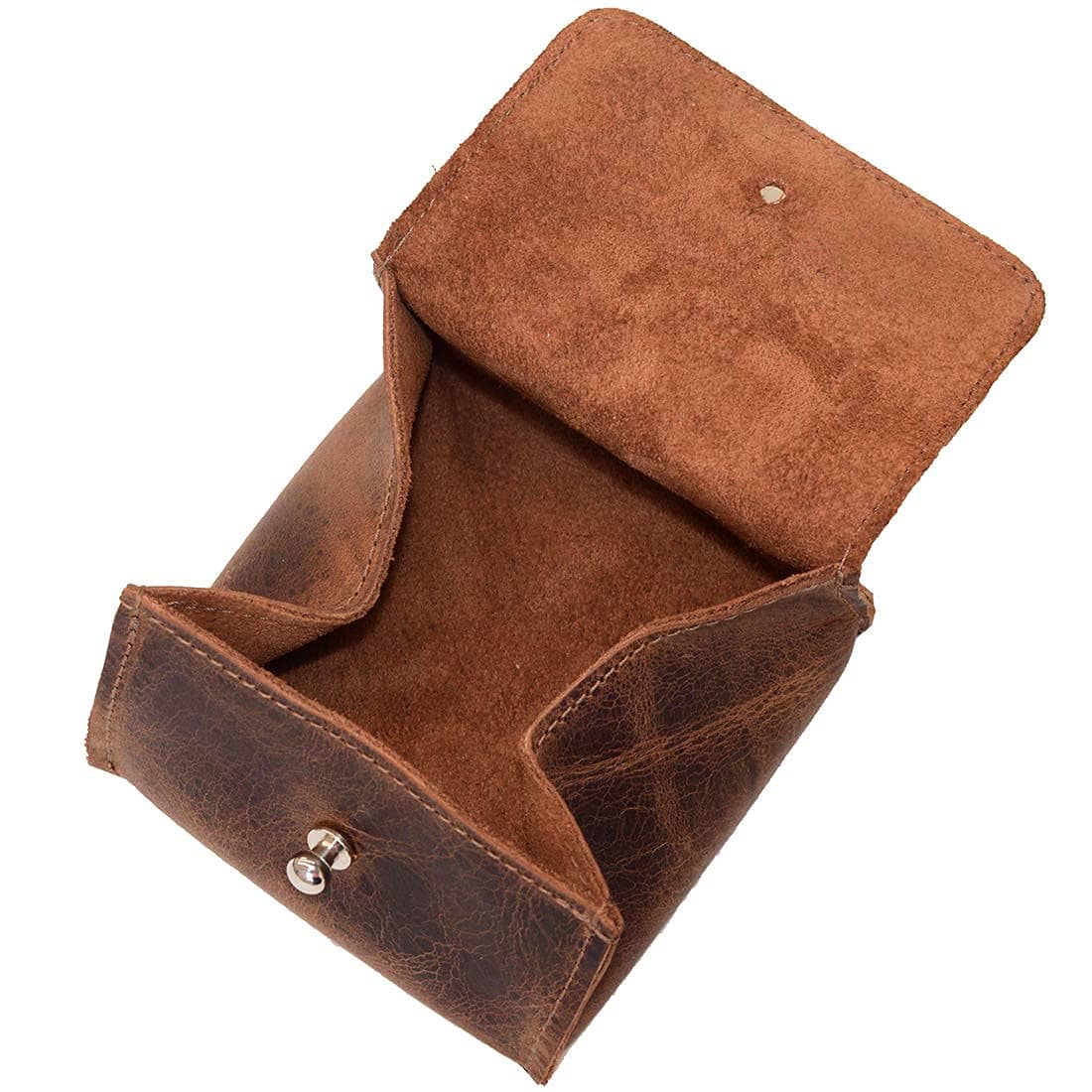 Hide & Drink, Leather Jewelry Pouch/Case/Rings/Organizer/Cash/Wallet, Handmade Includes 101 Year Warranty :: Bourbon Brown