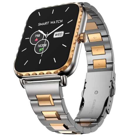 Fire-Boltt Jewel Luxury Smart Watch: Classy Stainless Steel Design, Large Display, High Brightness & Refresh Rate, Extensive Sports Modes, Waterproof.