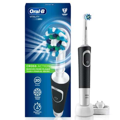 Oral B Vitality 100 Black Criss Cross Electric Rechargeable Toothbrush: A powerful toothbrush for Indian adults.