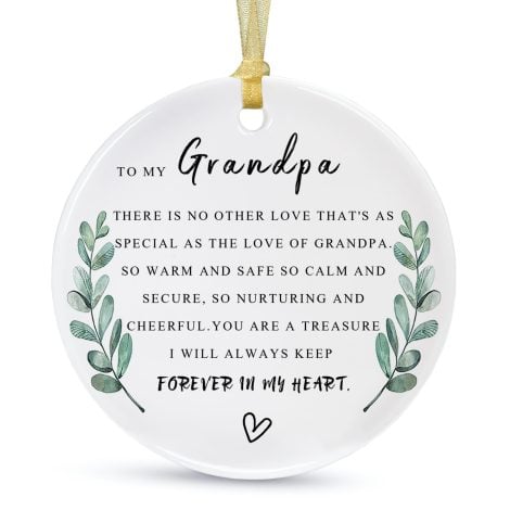 Grandpa’s Favorite – Ceramic Xmas Ornament, a Perfect Gift from Grandchildren – 2023 Edition.