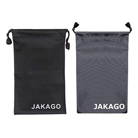 JAKAGO 2 Pack Mobile Storage Bag Soft Glasses Pouch Waterproof Sunglasses Case for Cleaning with Drawstring.