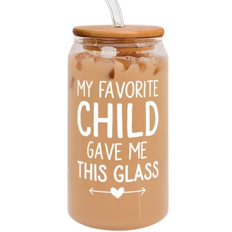 SUCHAGIFT – 16 Oz Can Glass for Mom & Dad: Perfect Presents for Mother’s Day, Birthdays, Funny Moments.