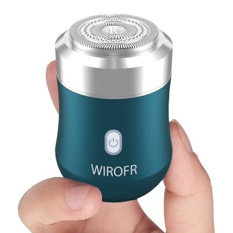 WIROFR Electric Razor: Compact, Waterproof Men’s Shaver, USB Rechargeable for On-the-Go Grooming.