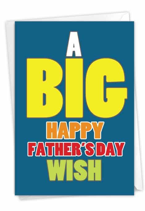 Vibrant Father’s Day Card Set (4.63 x 6.75 inch) – Exciting Gift for Dad – Playful Greeting Card for Papa C3456FDG