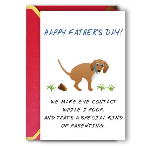 Ziwenhu Dog Dad Fathers Day Card is the perfect funny gift for Indian dog dads.