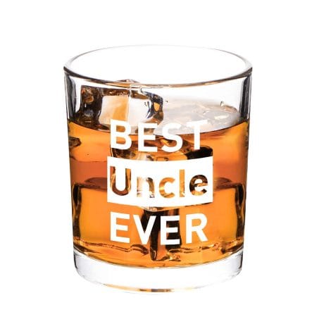 Hilarious Father’s Day gift – “Ultimate Uncle” whiskey glass, perfect for Indian dads, grandfathers, husbands. 10 Oz.