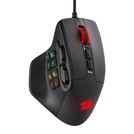 Redragon Aatrox MMO Gaming Mouse: Customizable, Ergonomic, and with Vibrant RGB Lighting for Indian Gamers.