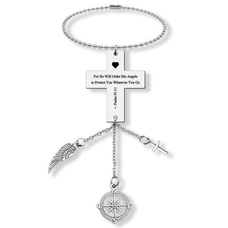 Religious Car Pendant with Bible Verses: Perfect Gift for Indian Christians for Prayers and Celebrations.