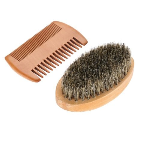 Sonew Men’s Beard Care Kit: Brush and Comb for Softening and Conditioning Mustaches, Indian Edition.