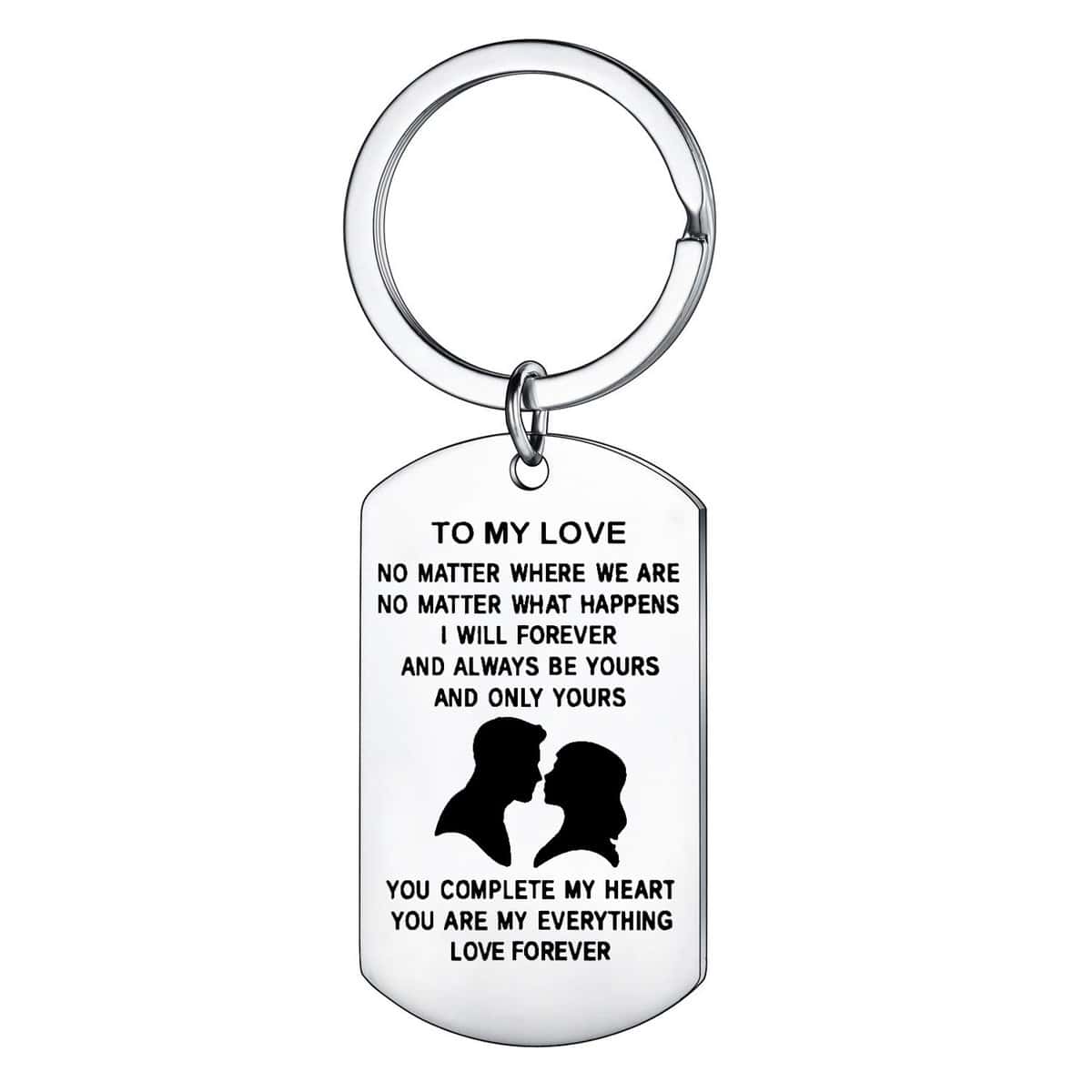 Wife Husband Best Friend Keychain to My Soulmate Love Valentines Day Anniversary Day Gifts Christmas Gift for Lover (to My Love - No Matter Where Style 02)