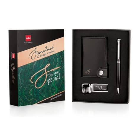 Cello Signature Ethos Executive Gift Set: A classy pen and card holder combo. Perfect for gifting!