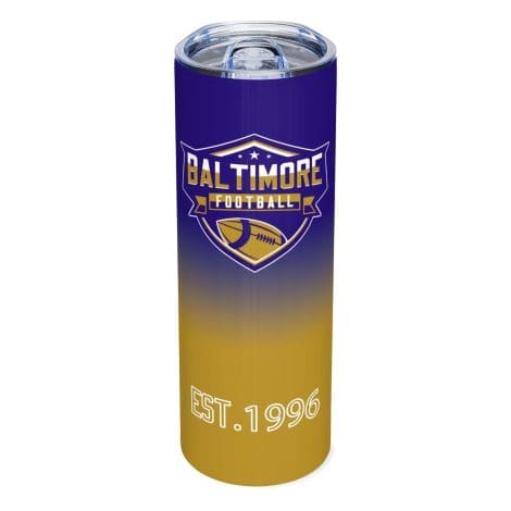 Earth Breeze Baltimore since 1996 Tumblers 20oz Sleek Car Cups, Insulated Coffee Mugs, Stainless Steel, Timeless Gifts for Indian Fans.