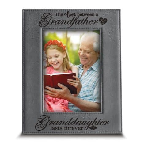 Bella Busta – Eternal Bond Between Grandpa & Grandchild – Ideal Gift for Grandfather – Engraved Leatherette Frame.