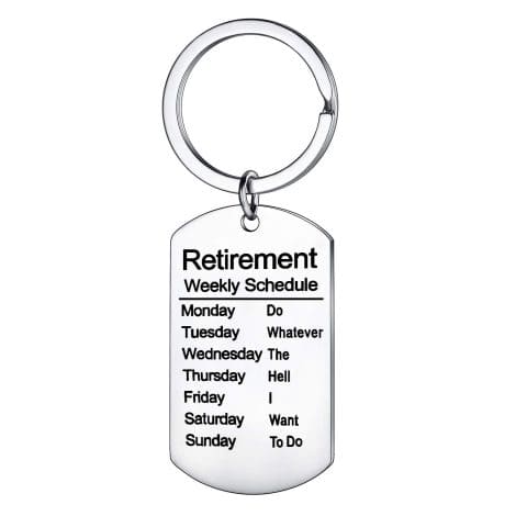 Hilarious Retirement Keychain: Quirky Key Chain for Indian Retired Men, Perfect for Workmates & Family.