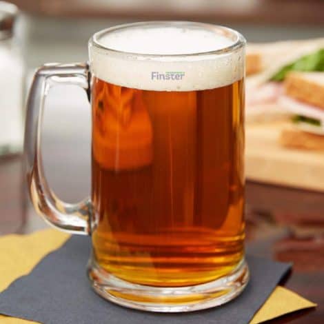 Imported Crystal Beer Mug Set of 12 with 400ml capacity, perfect for gifting to couples.