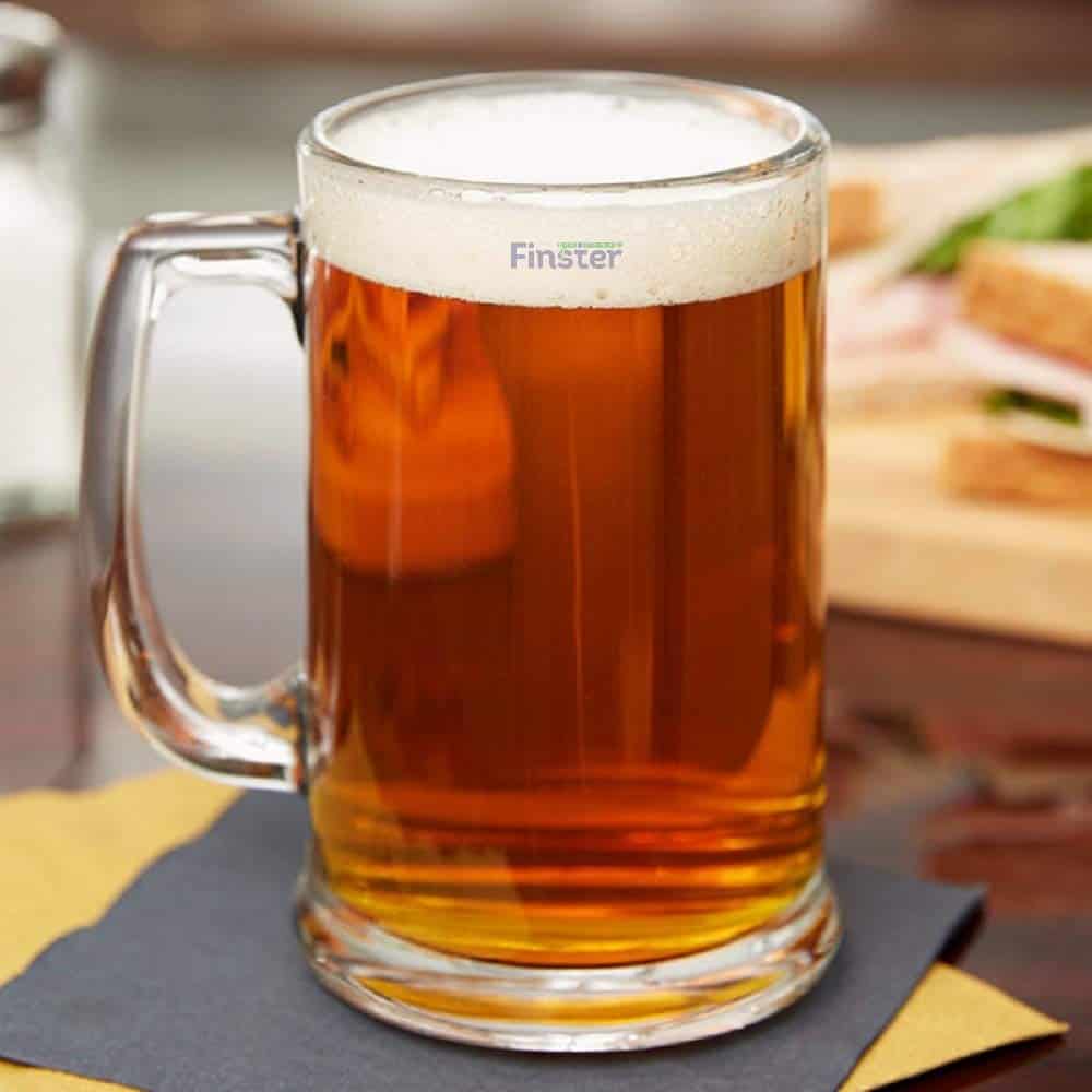 FINSTER Crystal Beer Mug Set of 12 Imported for Husband 400ml (Ideal Gift for Couple)