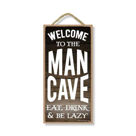 Welcome to The Ultimate Retreat – Relish, Sip and Experience Serenity! – 5 x 10 inch Hanging, Wall Art, Wooden Sign Ideal for Home Décor and Man Cave.