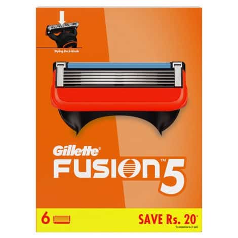 Gillette Fusion Manual Blades for men – 6 pack for the ultimate shave and beard styling.