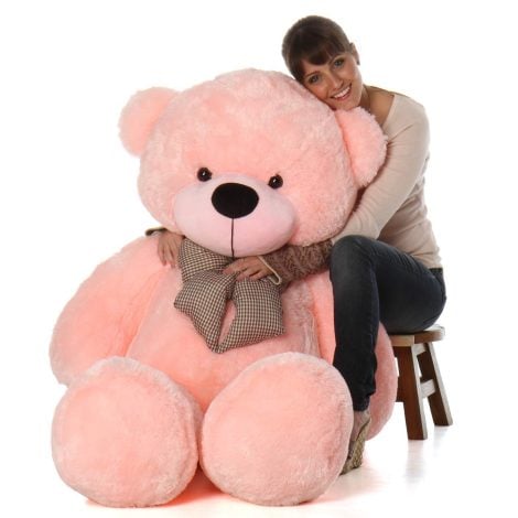 3 ft pink Hug ‘n’ Feel Teddy Bear, a special gift for birthdays, couples, weddings, and anniversaries.