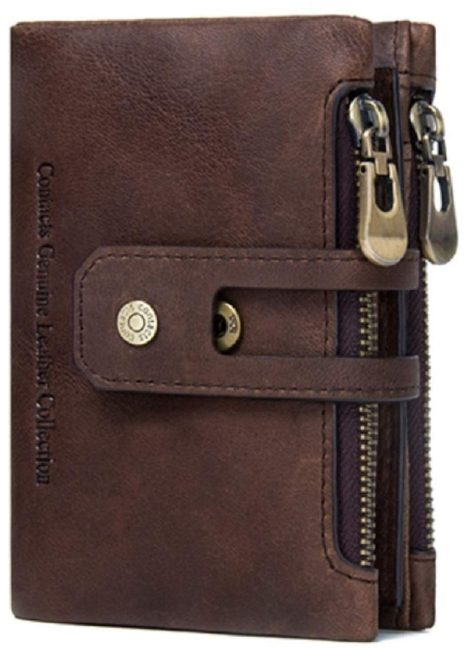 Original: Contacts Genuine Leather Wallet for Men | Men’s RFID Blocking Wallet (Brown)
Paraphrased: Authentic Men’s Leather Wallet with RFID Protection (Brown)