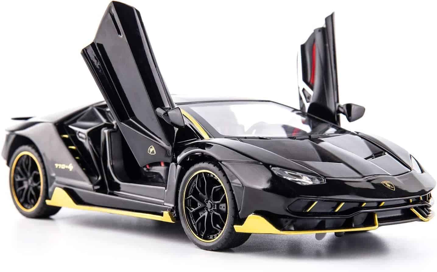 Okean Lamborghni Car Toy Die-cast Metal Car Model Car Pull Back car Super car with Openable Doors with Sound and Light for Birthdays Gift Party Decorations Great for Kids Boys Girls ‎1:32 Scale