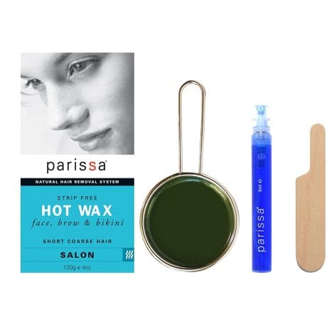 Parissa Salon Style Hot/Hard Wax Kit for Face, Brows, Bikini, Brazilian. Suitable for both genders.