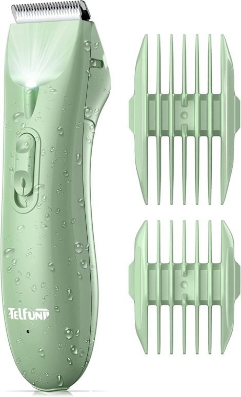 Green Ultimate Male Hygiene Razor by Telfun – Body Hair Trimmer for Men, Women’s Bikini Trimmer.