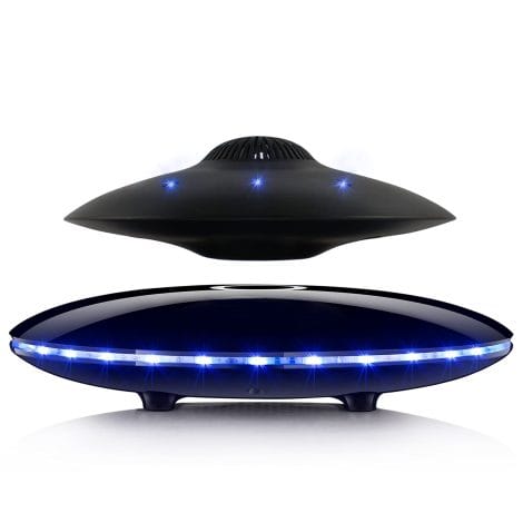 RUIXINDA Bluetooth Speaker: Floating UFO Speakers with LED Lights, Rotates 360°, Perfect for Home Office.