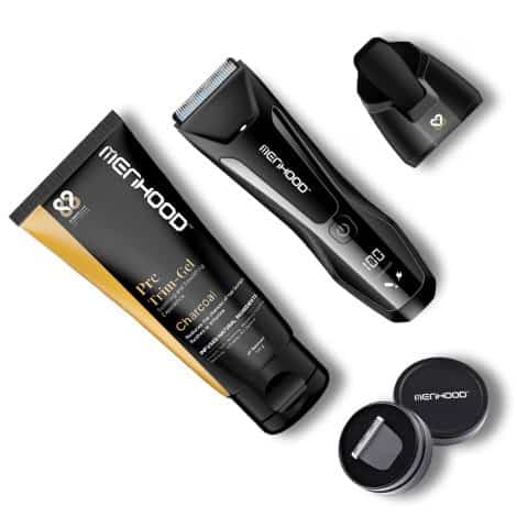 Men’s Grooming Set 2.0 – Trimmer, Pre-Trim Gel, Safe Ceramic Blade, Skin Protection, Perfect for Travel, Ideal Gift.