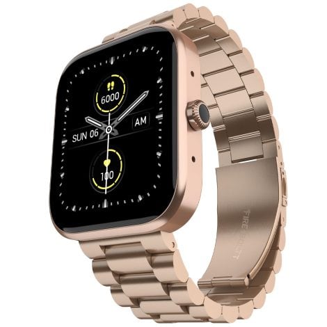 Fire-Boltt Encore Stainless Steel Smart Watch with Full Touch Screen, Bluetooth Calling,10-Day Battery,Water Resistant, Upgraded Health Sensors.