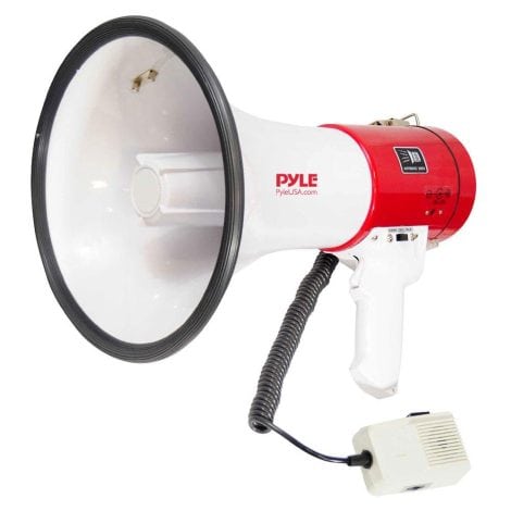 Pyle Bullhorn with Siren and Recording – Loud, adjustable, and perfect for sports fans, coaches, and safety drills.