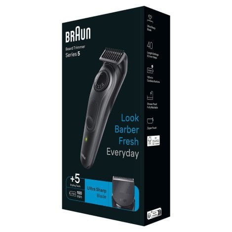 Gillette’s Braun Beard Trimmer 5, BT5420, caters to Indian men with precision, power, and superior quality. (Space Grey)